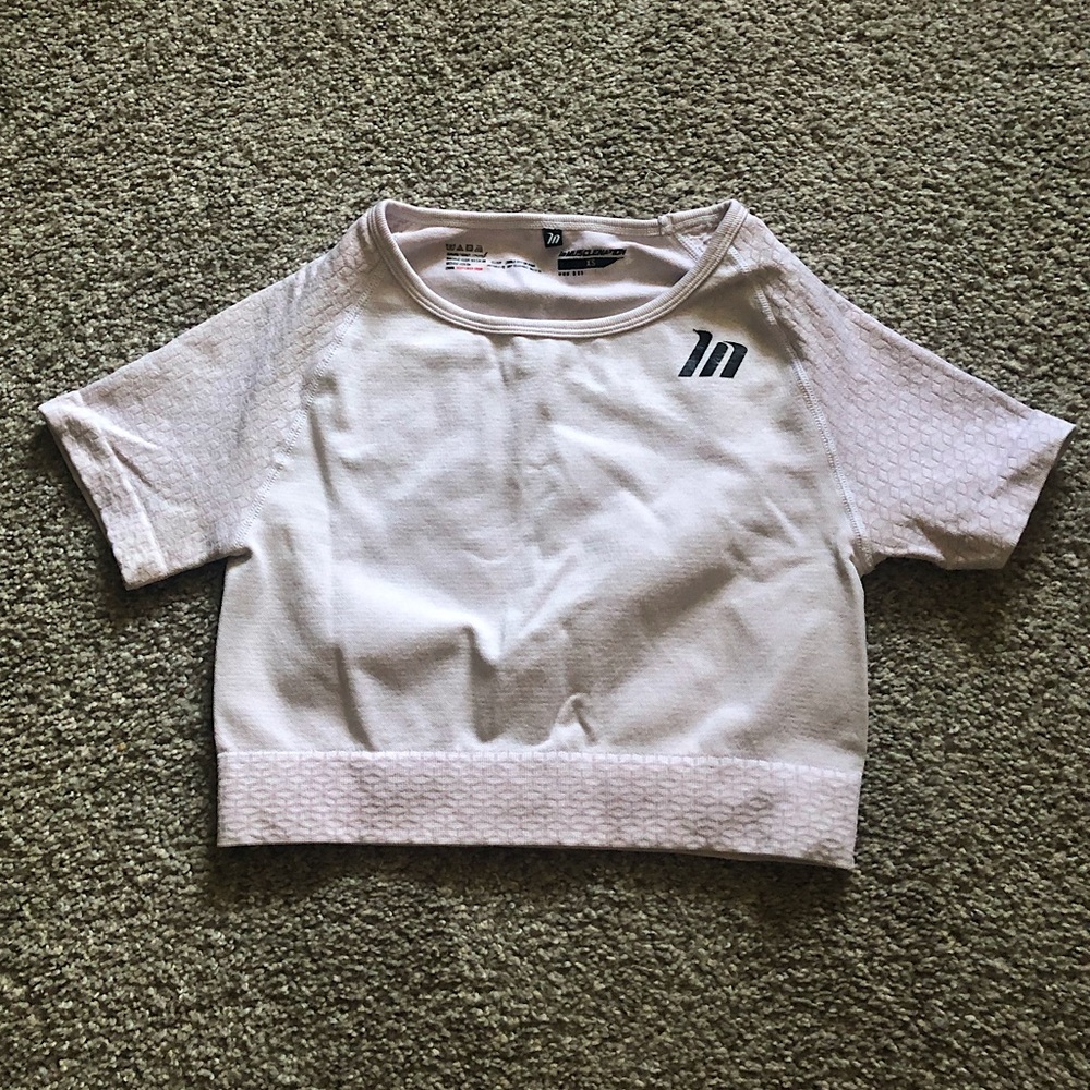 Muscle Nation White Stretch Crop Top Size XS